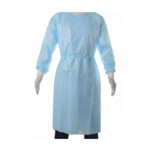 Isolation Gown, Level 2, Waterproof, 40gsm PP W/PE Coating, One-Size, Cs/100ea